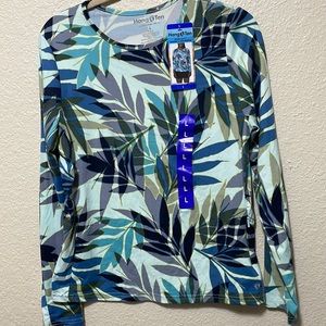 Hang Ten UV Protection/ UPF 50+ Women’s Long Sleeve Swim Shirt. NWT. Size L.